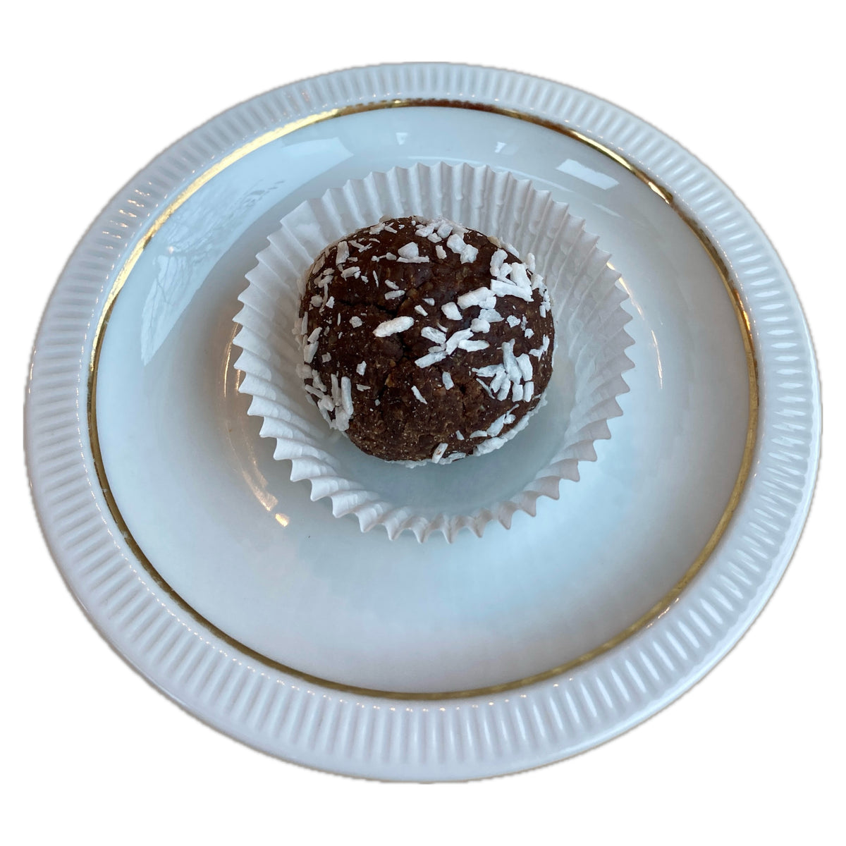 Klassisk svensk chokladboll rullad i kokosflingor