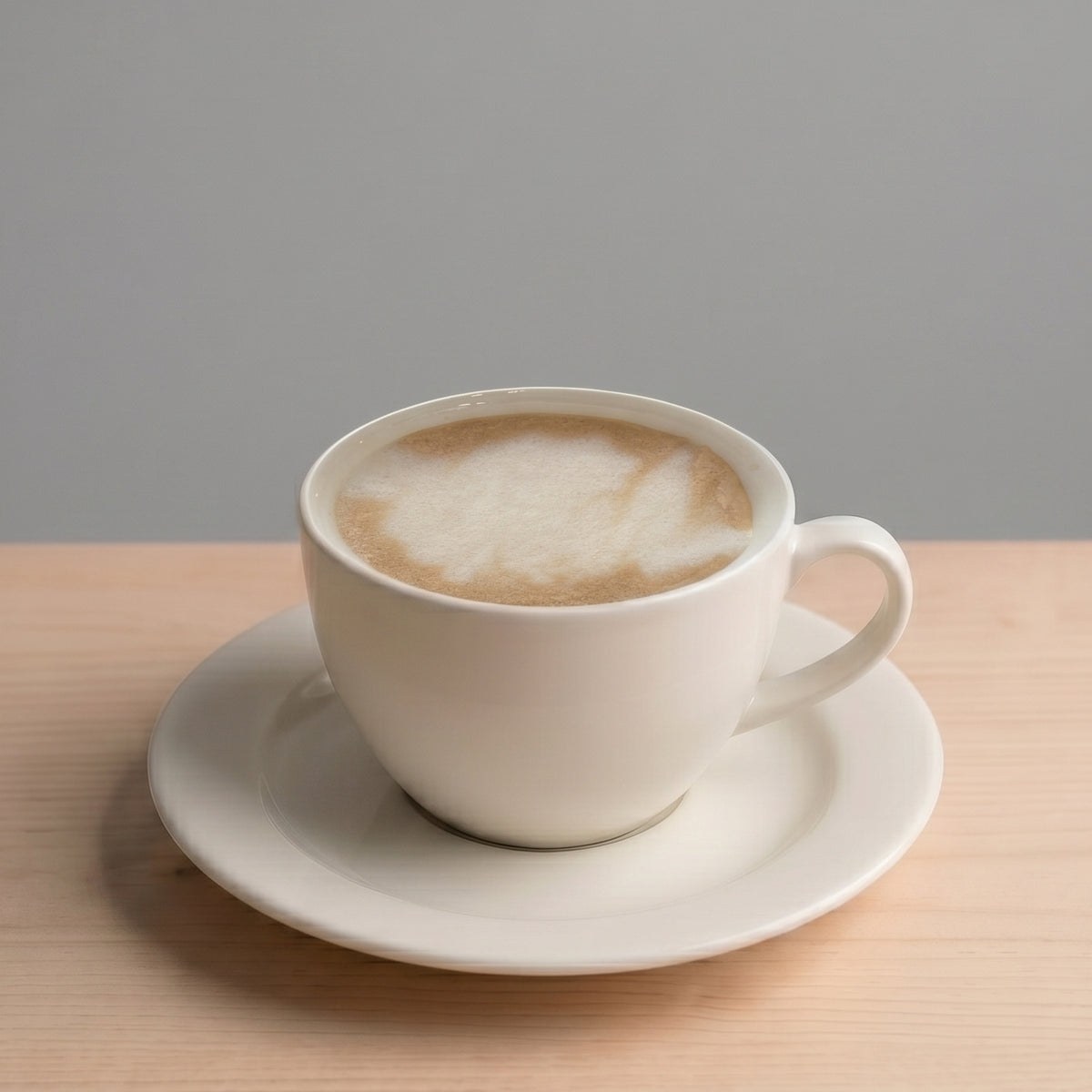 Ekologisk fairtrade-espresso med sidenlen glutenfri havredryck. Växtbaserad flat white på Hey Lucie! Uppsala.