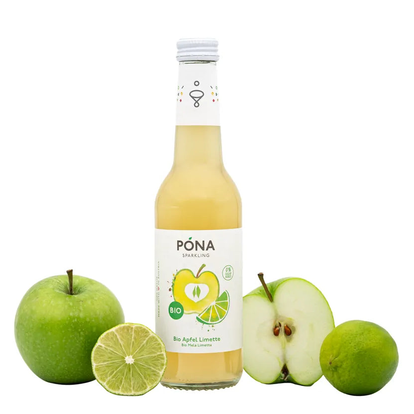 PONA ekologisk kolsyrad äpple-limedryck med källvatten